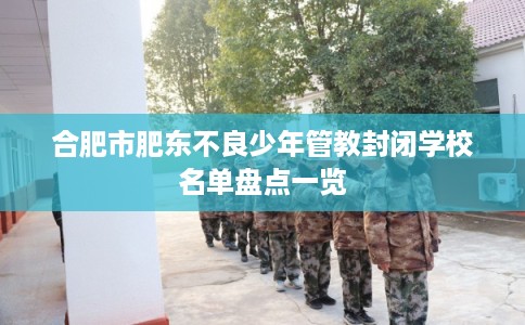 合肥市肥东不良少年管教封闭学校名单盘点一览