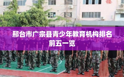 邢台市广宗县青少年教育机构排名前五一览