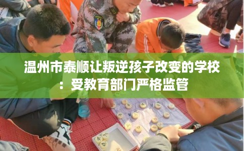 温州市泰顺让叛逆孩子改变的学校：受教育部门严格监管