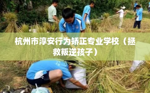 杭州市淳安行为矫正专业学校（拯救叛逆孩子）