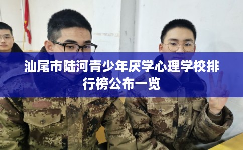 汕尾市陆河青少年厌学心理学校排行榜公布一览