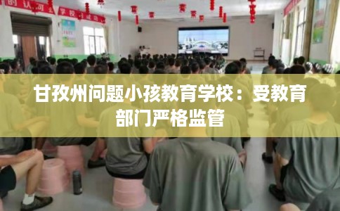 甘孜州问题小孩教育学校：受教育部门严格监管