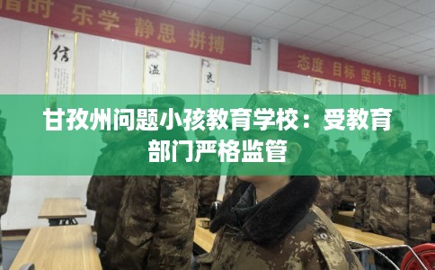 甘孜州问题小孩教育学校：受教育部门严格监管