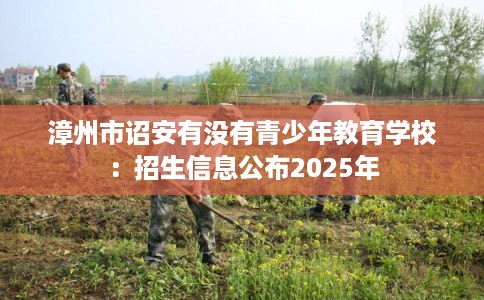 漳州市诏安有没有青少年教育学校：招生信息公布2025年