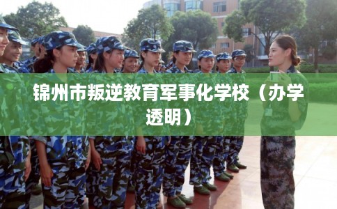 锦州市叛逆教育军事化学校（办学透明）
