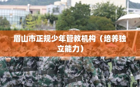 眉山市正规少年管教机构（培养独立能力）