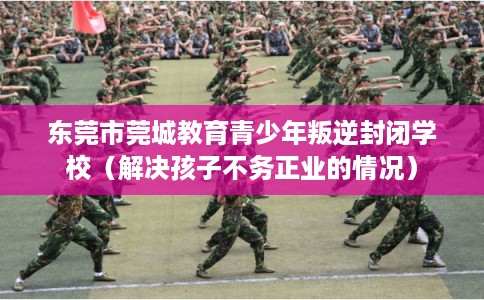 东莞市莞城教育青少年叛逆封闭学校（解决孩子不务正业的情况）