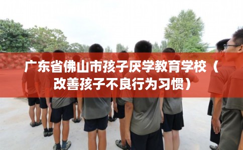 广东省佛山市孩子厌学教育学校（改善孩子不良行为习惯）