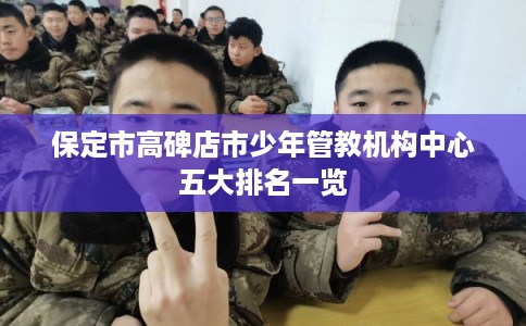 保定市高碑店市少年管教机构中心五大排名一览