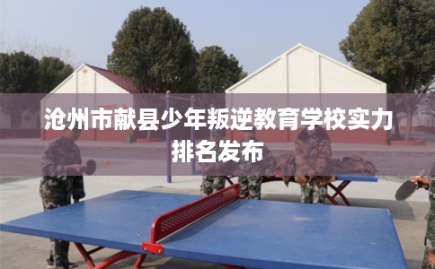 沧州市献县少年叛逆教育学校实力排名发布