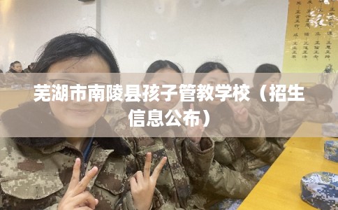 芜湖市南陵县孩子管教学校（招生信息公布）