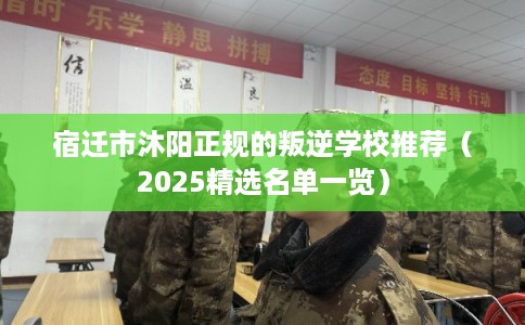 宿迁市沐阳正规的叛逆学校推荐（2025精选名单一览）