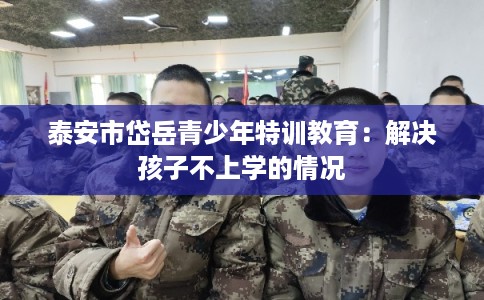 泰安市岱岳青少年特训教育：解决孩子不上学的情况