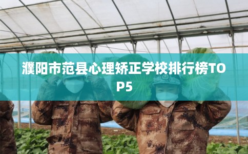 濮阳市范县心理矫正学校排行榜TOP5 濮阳市范县心理矫正学校排行榜TOP5