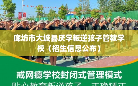 廊坊市大城县厌学叛逆孩子管教学校（招生信息公布）