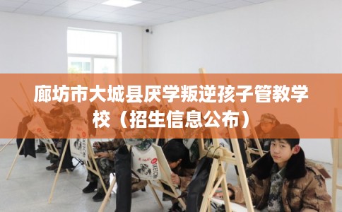 廊坊市大城县厌学叛逆孩子管教学校（招生信息公布）