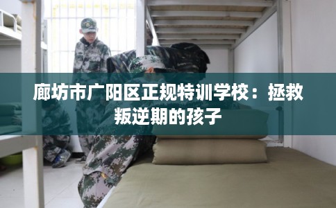 廊坊市广阳区正规特训学校：拯救叛逆期的孩子