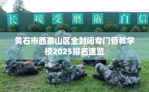 黄石市西塞山区全封闭专门管教学校2025排名速览