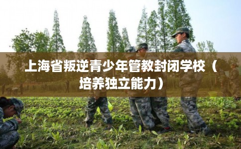 上海省叛逆青少年管教封闭学校(培养独立能力) 上海省叛逆青少年管教封闭学校(培养独立能力)