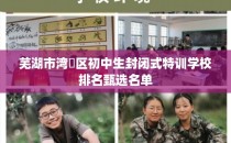 芜湖市湾沚区初中生封闭式特训学校排名甄选名单