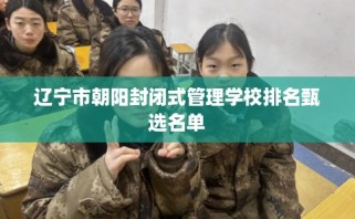 辽宁市朝阳封闭式管理学校排名甄选名单