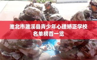 淮北市濉溪县青少年心理矫正学校名单榜首一览