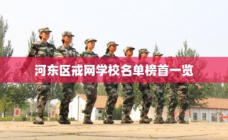 河东区戒网学校名单榜首一览