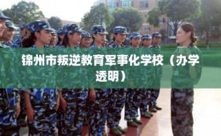 锦州市叛逆教育军事化学校（办学透明）