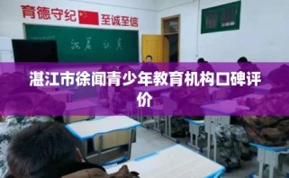 湛江市徐闻青少年教育机构口碑评价