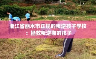 浙江省丽水市正规的叛逆孩子学校：拯救叛逆期的孩子