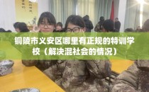 铜陵市义安区哪里有正规的特训学校（解决混社会的情况）
