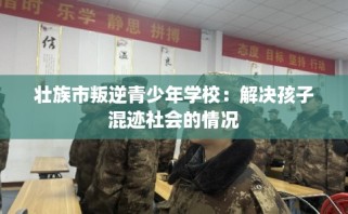壮族市叛逆青少年学校：解决孩子混迹社会的情况