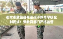 衡水市武邑县叛逆孩子教育学校全封闭式：受教育部门严格监管