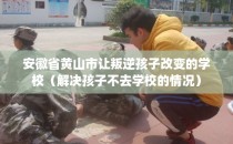 安徽省黄山市让叛逆孩子改变的学校（解决孩子不去学校的情况）