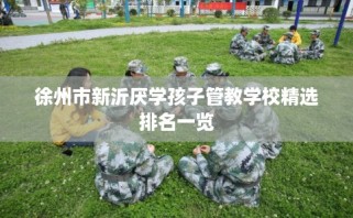 徐州市新沂厌学孩子管教学校精选排名一览