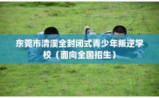 东莞市清溪全封闭式青少年叛逆学校（面向全国招生）