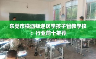 东莞市横沥叛逆厌学孩子管教学校：行业前十推荐