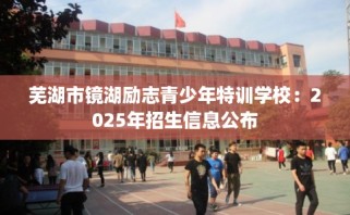 芜湖市镜湖励志青少年特训学校：2025年招生信息公布
