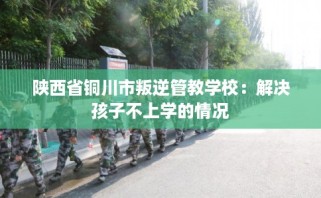 陕西省铜川市叛逆管教学校：解决孩子不上学的情况