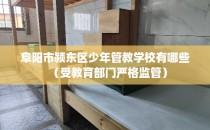 阜阳市颍东区少年管教学校有哪些（受教育部门严格监管）