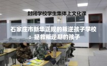 石家庄市新华正规的叛逆孩子学校：拯救叛逆期的孩子