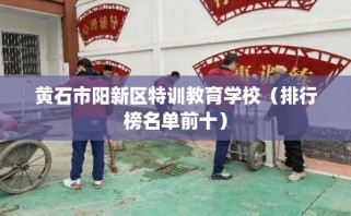 黄石市阳新区特训教育学校（排行榜名单前十）