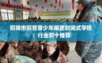 铜陵市铜官青少年叛逆封闭式学校：行业前十推荐