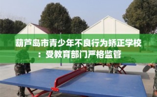 葫芦岛市青少年不良行为矫正学校：受教育部门严格监管