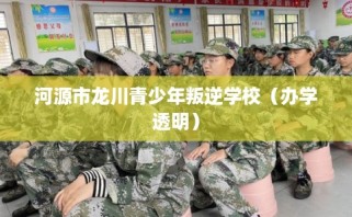 河源市龙川青少年叛逆学校（办学透明）