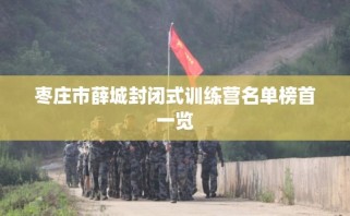 枣庄市薛城封闭式训练营名单榜首一览