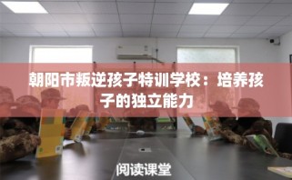 朝阳市叛逆孩子特训学校：培养孩子的独立能力