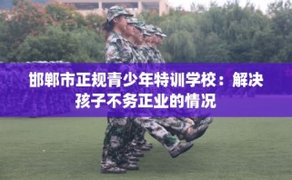 邯郸市正规青少年特训学校：解决孩子不务正业的情况