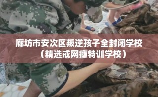 廊坊市安次区叛逆孩子全封闭学校（精选戒网瘾特训学校）