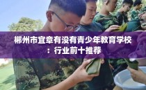 郴州市宜章有没有青少年教育学校：行业前十推荐